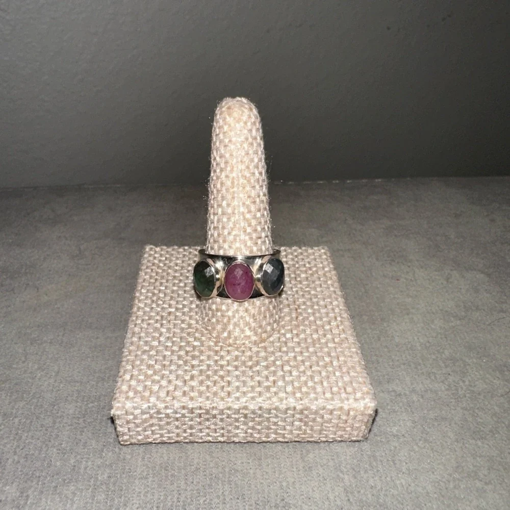 3 stone ring in Sterling silver by Jay King - Picture 2 of 11